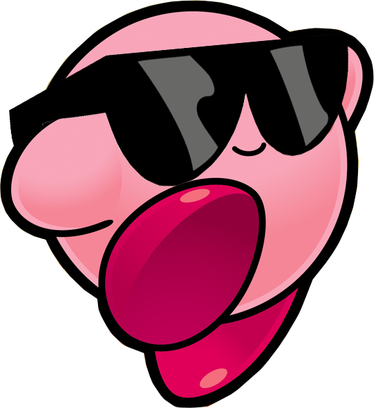 Cool Kirby with sunglasses on